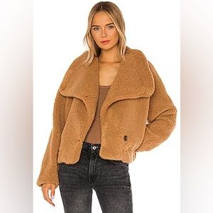 Free People Izzy Wrap Teddy Jacket Size M